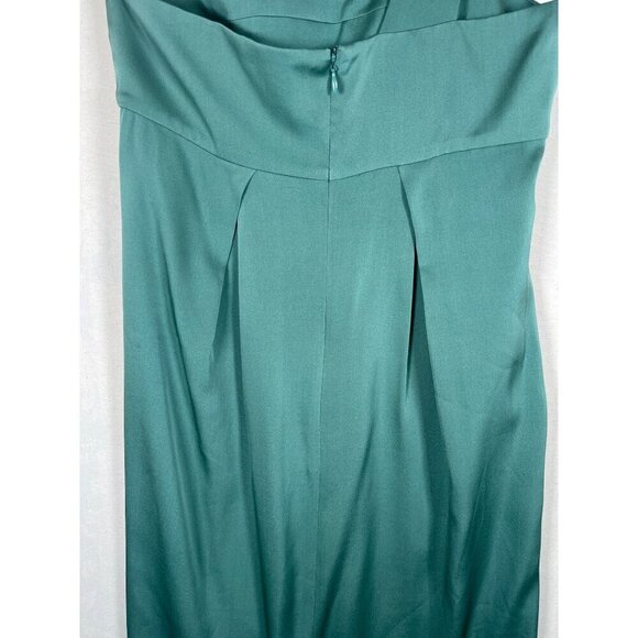 NWT Armani Collezioni Size 6 Mint Silk Shoulder Cocktail Midi Dress Authentic - Picture 6 of 16